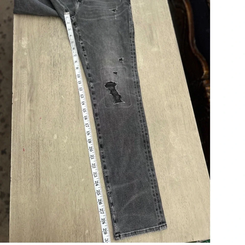 American Eagle Airflex 360 Slim Distressed Jeans 32x32 Washed Black 03/21 5867